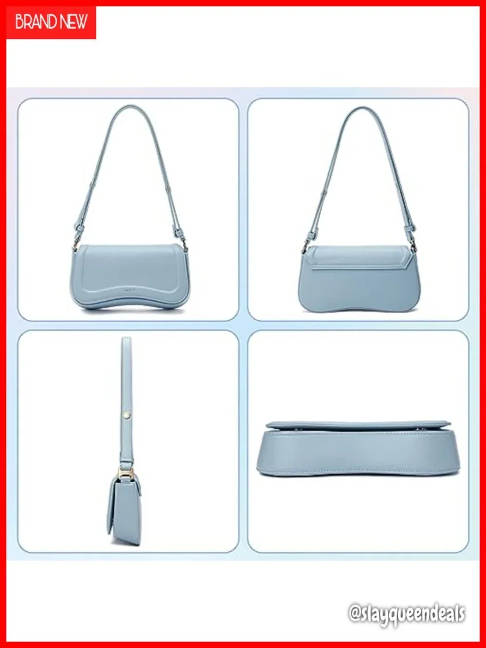 Waterproof Leather Small Hobo Handbag Women Trendy Crossbody Purse Clutch
